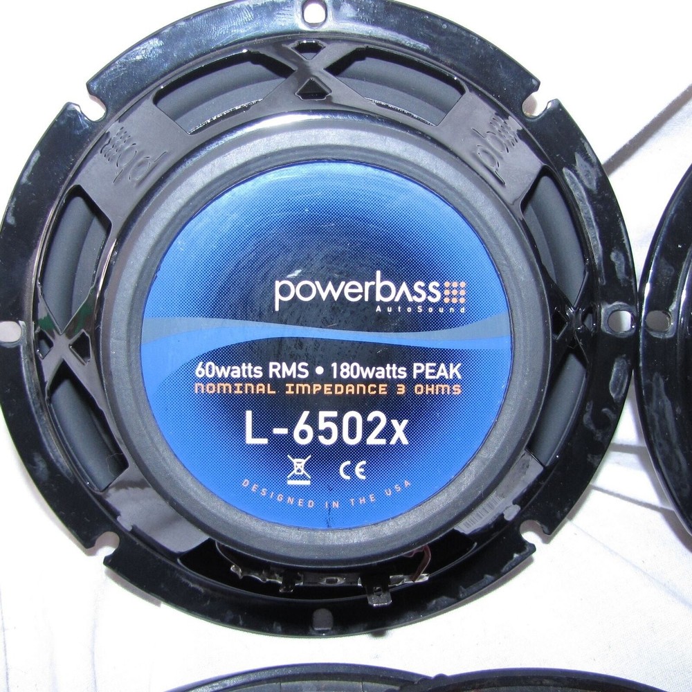PowerBass L-6502x 6.5" Replacement Speakers Pair Sound Driver Bass Base 60RMS US